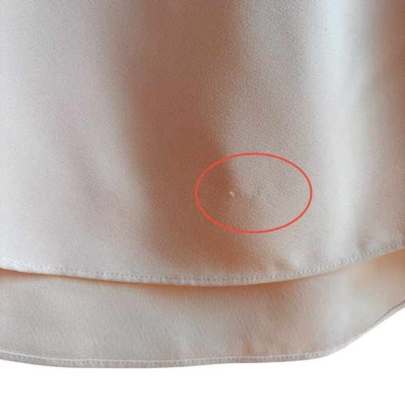 Kate Spade Embellished Crepe Top Blouse Medium Pink Champagne - Picture 15 of 16